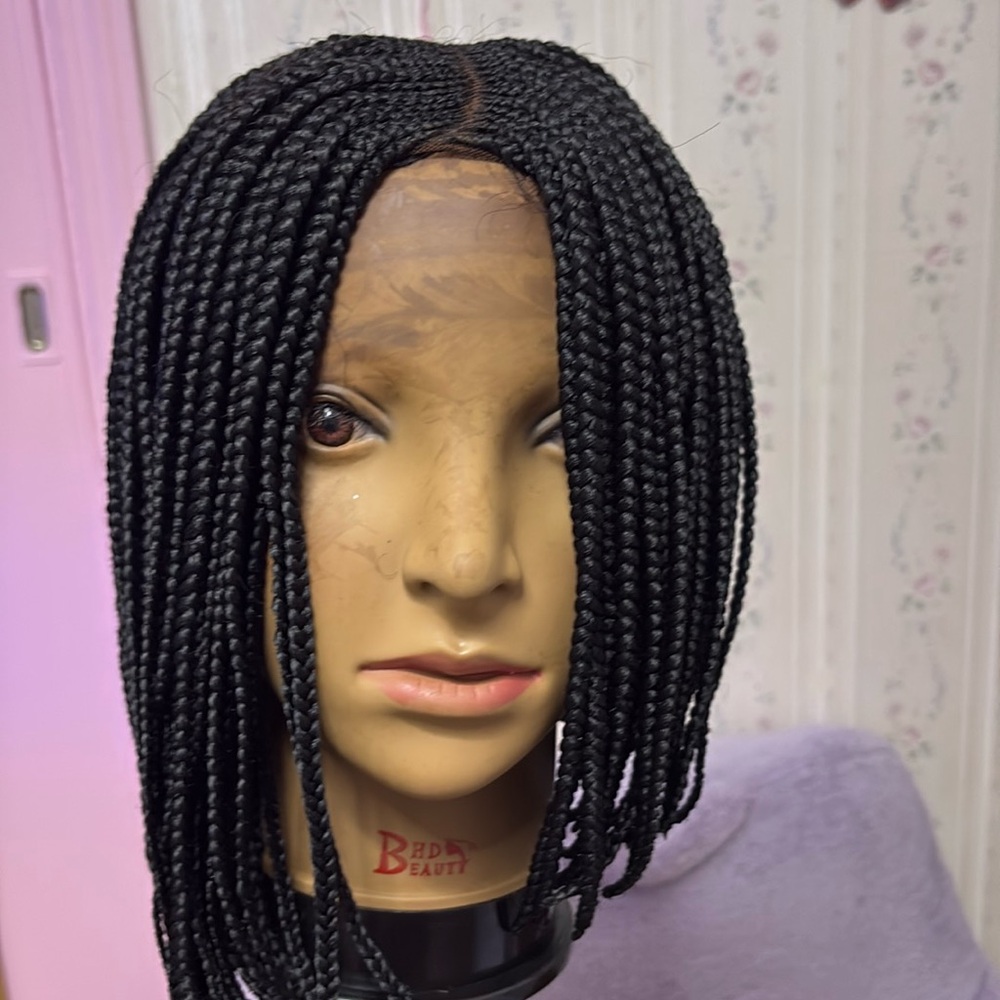 Black human ( braided) wig
